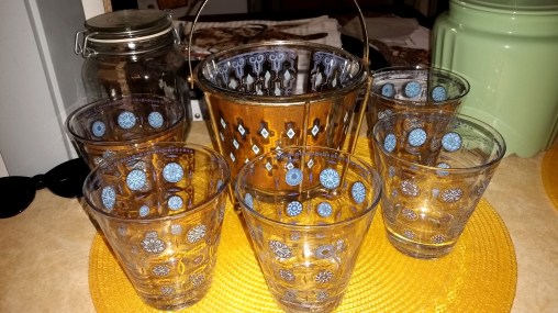 blue gold bar glasses