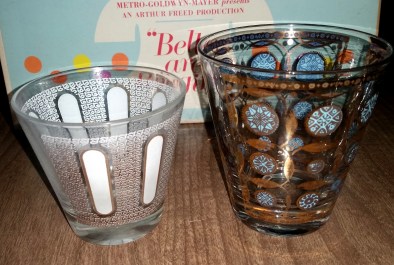 white blue bar glasses